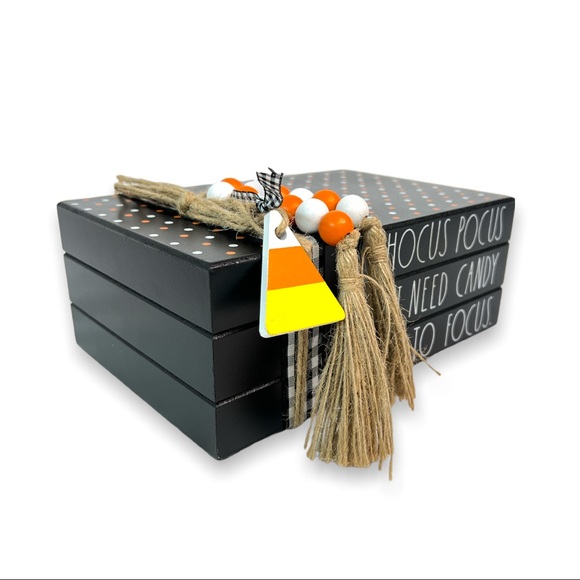 Rae Dunn Hocus Pocus Book stack Halloween Fall Decor - Picture 3 of 5